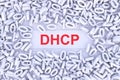 DHCP concept binary code 3D