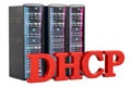 DHCP Server concept. 3D rendering