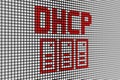 DHCP text scoreboard blurred background