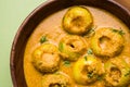 Indian food Tinda Masala served in a bowl, selective focus