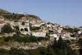 Dhermi, Albania, July 9 2019: Traditional mountain village above the Mediterranean Sea in the Albanian mountains