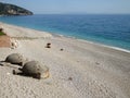 Dhermi village, Drymades beach, South Albania Royalty Free Stock Photo