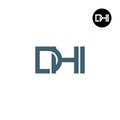 DHI Logo Letter Monogram Design Royalty Free Stock Photo