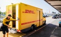 DHL Delivery van at Baden-Baden German airport