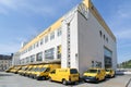 DHL delivery vans at depot in Siegen, Germany. Royalty Free Stock Photo