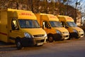 DHL delivery vans Royalty Free Stock Photo