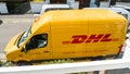DHL Delivery yellow van