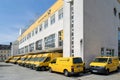 DHL delivery vans at depot in Siegen, Germany. Royalty Free Stock Photo