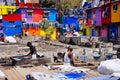 Dhobi Ghat laundromat in Mumbai, India. Royalty Free Stock Photo