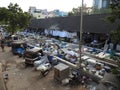 Dhobi ghat in off the beaten area of Chennai Tamil Nadu India. Chetpet dhobi khana.