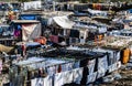 Dhobi ghat, a place for open air laundry in Mumbai, India Royalty Free Stock Photo