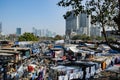 Dhobi ghat, a place for open air laundry in Mumbai, India Royalty Free Stock Photo