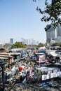 Dhobi ghat, a place for open air laundry in Mumbai, India Royalty Free Stock Photo