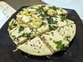 Dhokla - a delectable Indian and Gujarati snack crafted from chickpea flour.