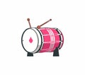 Dhol Tasha Drum flat illustration Royalty Free Stock Photo