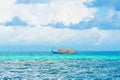 Dhoni boat in the ocean Royalty Free Stock Photo