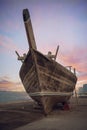 Dhow boat on beach