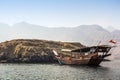 Dhow boat near the Musandam