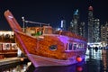 Dhow Boats at Dubai Harbour in the UAE