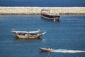 Dhow boats near the Musandam