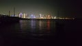 Dhow with Doha skyline. Royalty Free Stock Photo