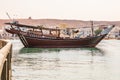 Dhow in the harbor at Sur, Oman Royalty Free Stock Photo