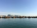 Dhow Harbour and the Doha skyline Royalty Free Stock Photo