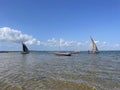 Dhow Indian Ocean Ilha dos Porcos Inhambane Mozambique Royalty Free Stock Photo