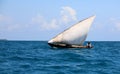 Dhow ship off zanzibar Royalty Free Stock Photo