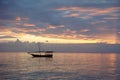 Dhow - Sunset - Clouds Royalty Free Stock Photo