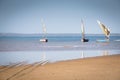 Dhows at the coast of Barra near Tofo