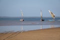 Dhows at the coast of Barra near Tofo