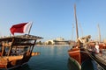 Dhows and traditional small wooden boats at Dhow festival