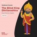 Banner design of Mahabharat the blind king Dhritarashtra Royalty Free Stock Photo