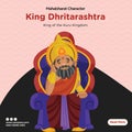 Banner design of Mahabharat character king Dhritarashtra