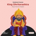 Banner design of Mahabharat the blind king Dhritarashtra Royalty Free Stock Photo