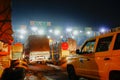 Dhulagori Toll Plaza - cars waiting to cross Royalty Free Stock Photo