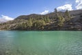 Dhumba Lake in Jomsom, Nepal. Annapurna circuit trek Royalty Free Stock Photo