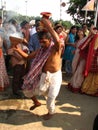 Dhunuchi nritya at Durga puja festival