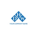 DHW letter logo design on WHITE background. DHW creative initials letter logo concept. DHW letter design