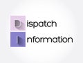 DI - Dispatch Information acronym, business concept background