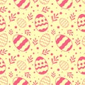 Easter Eggs with seamless ornament pattern, Vector Royalty Free Stock Photo