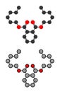 Di-n-hexyl phthalate (DNHP) plasticizer molecule Royalty Free Stock Photo