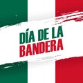 Dia de la Bandera, Mexico Flag Day holiday banner. 24th february.