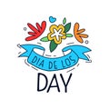 Dia De Los Day logo, Mexican Day of the Dead design element, holiday party decoration banner, greeting card hand drawn Royalty Free Stock Photo