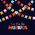 Dia de Los Muertos banner color style