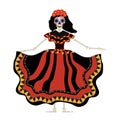 Dia de los muertos Calavera Katrina icon.