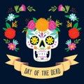 `Dia de los Muertos` day of the dead card
