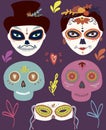 Dia de los muertos. Day of The Dead Royalty Free Stock Photo