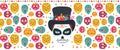 Dia de los muertos, Day of the dead, Mexican holiday banner Royalty Free Stock Photo